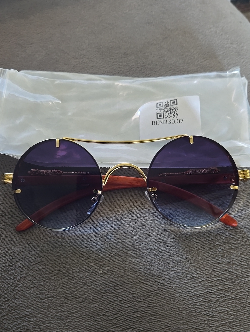 NWT Retro Leopard Sunglasses
